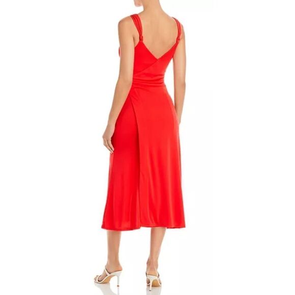 Cinq à Sept Delia Midi Dress in Red Chili Pepper NWT Size 2 - Picture 2 of 9